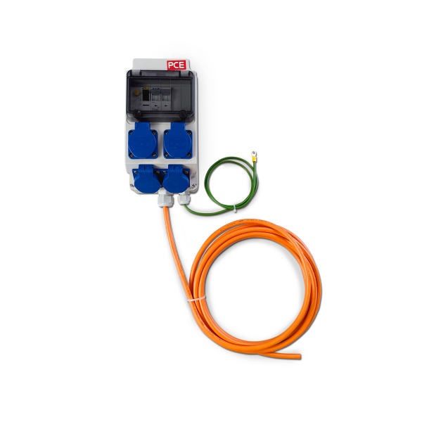 Steckdosenkombination 4-fach mit RCD-Schalter