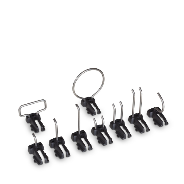 Werkzeughakenset 9tlg Aluminium Seitenwand