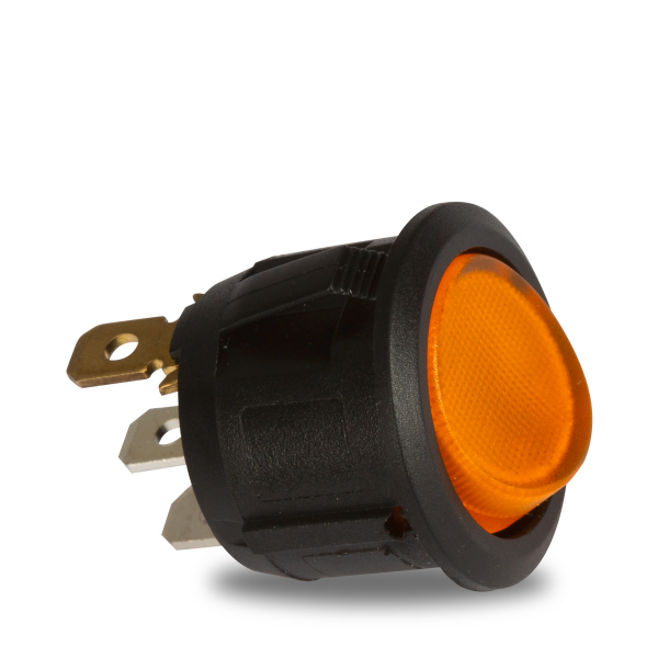 Ein-/Ausschalter mit Kontrolleuchte Rund orange