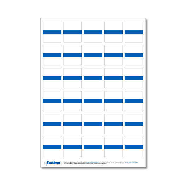 Beschriftungsetiketten Insetbox 30 St. blau (1 Bogen)