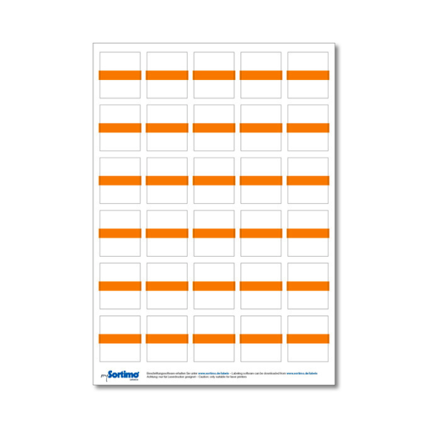 Beschriftungsetiketten Insetbox 30 St. orange (1 Bogen)