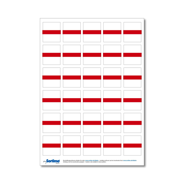 Beschriftungsetiketten Insetbox 30 St. rot (1 Bogen)
